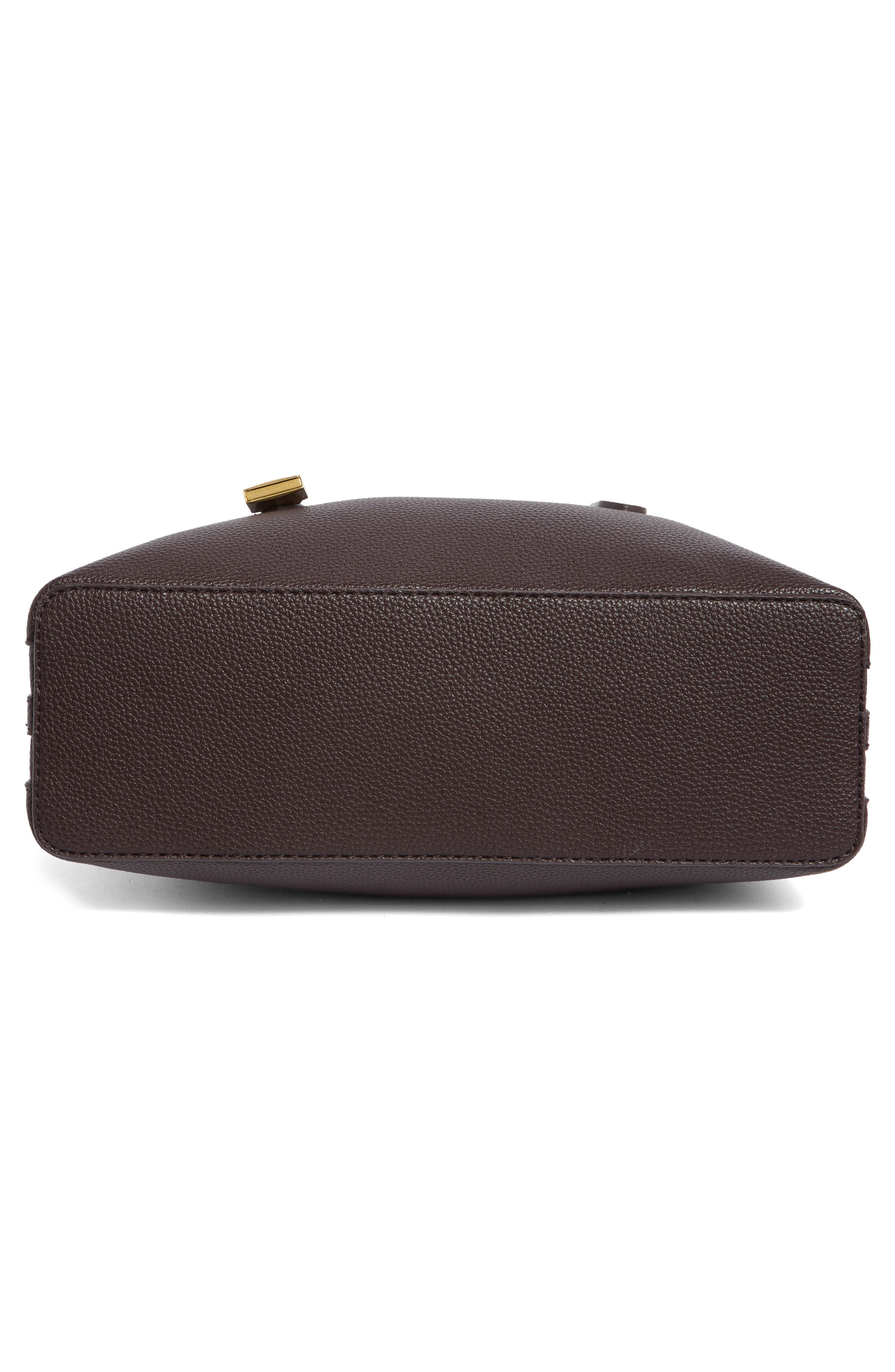 Gemma Faux Leather Satchel, Alternate, color, COCOA