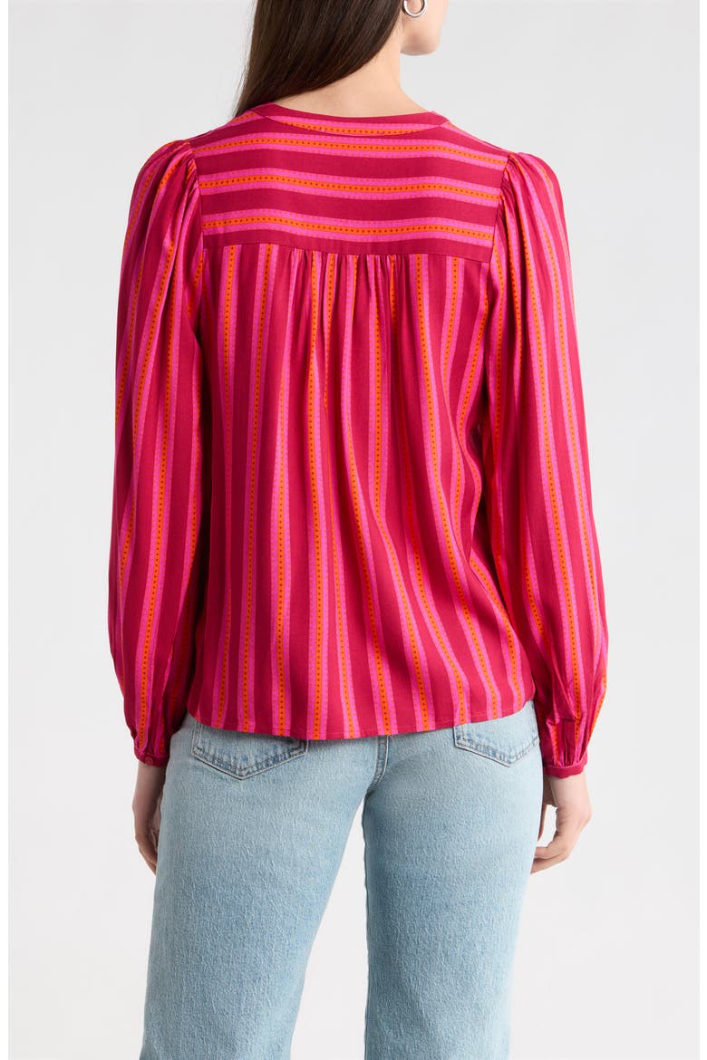 Clarisa Stripe Maxina Top, Alternate, color, FUCHSIA-ORANGE