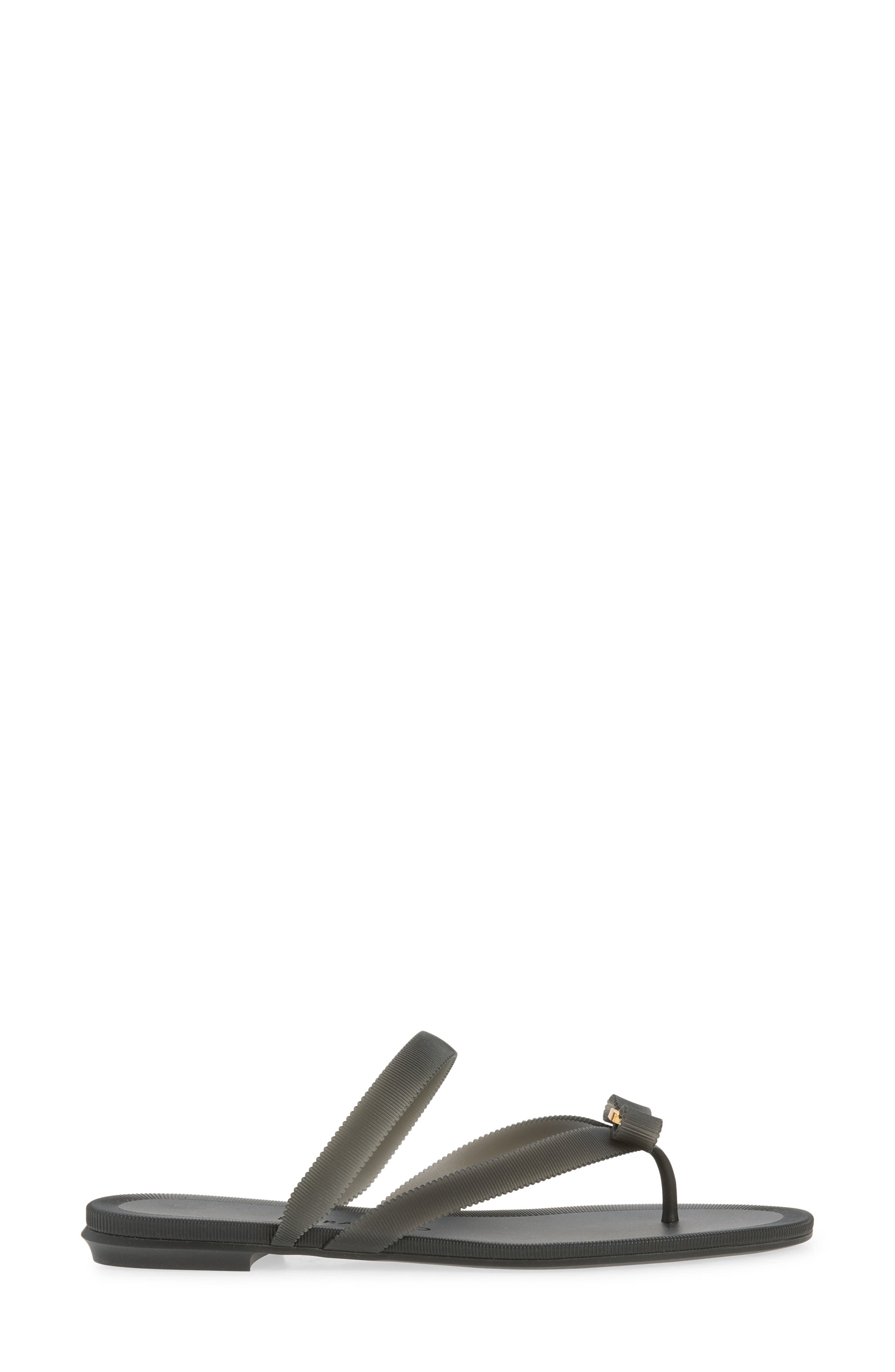 FERRAGAMO Vara Bow Jelly Sandal, Alternate, color, Nero Nero Giove