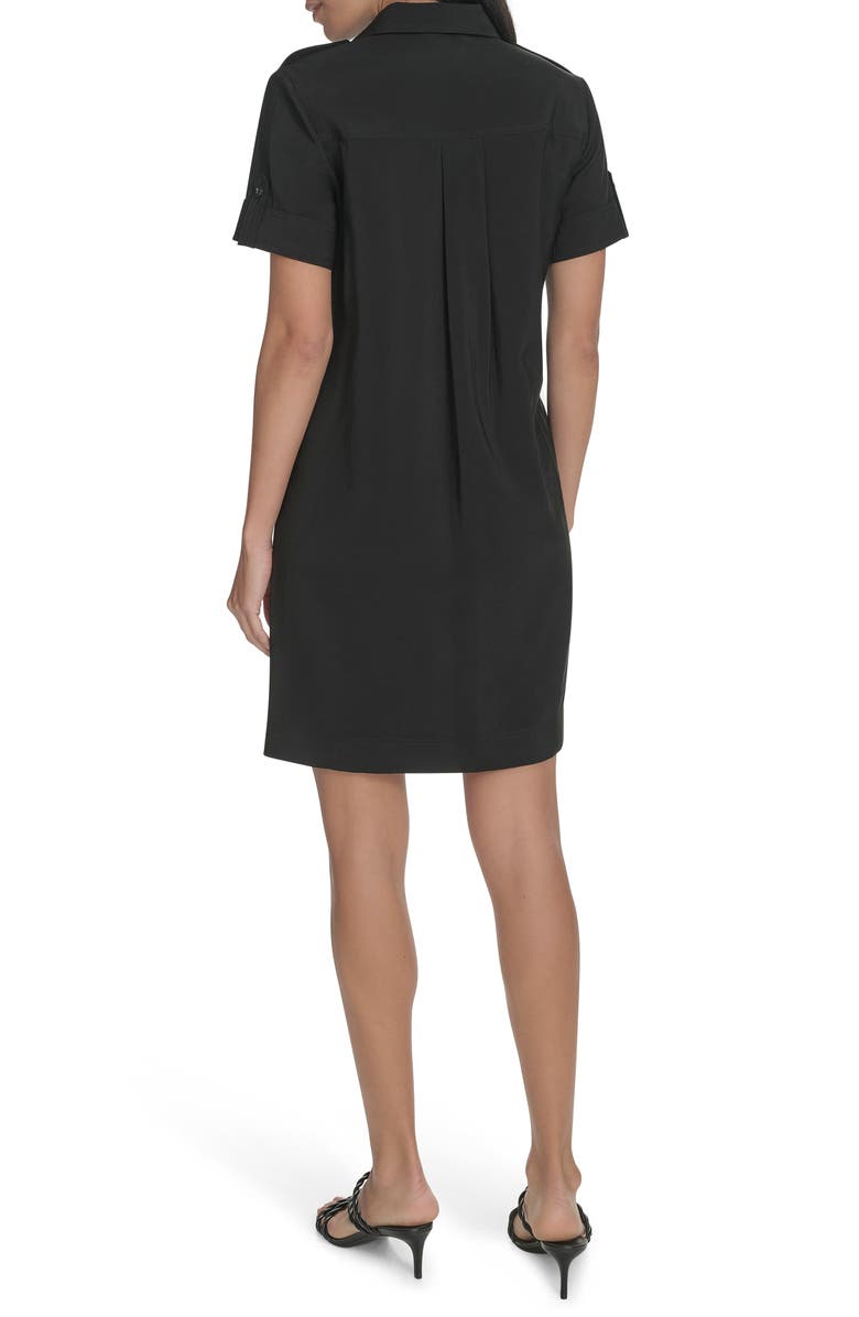 Calvin Klein Roll Cuff Short Sleeve Shirtdress, Alternate, color, 