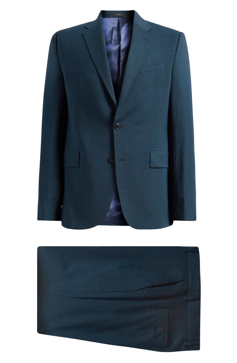 Paul Smith London Camberwell Tailored Fit Water Repellent Dark Green Wool Suit, Main, color, Petrol Green