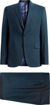 Paul Smith London Camberwell Tailored Fit Water Repellent Dark Green Wool Suit