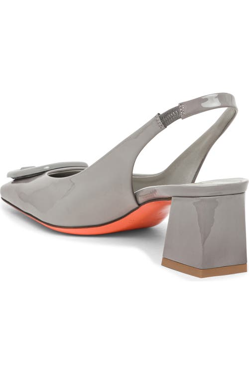 Santoni Mid-heel Slingback In Gray