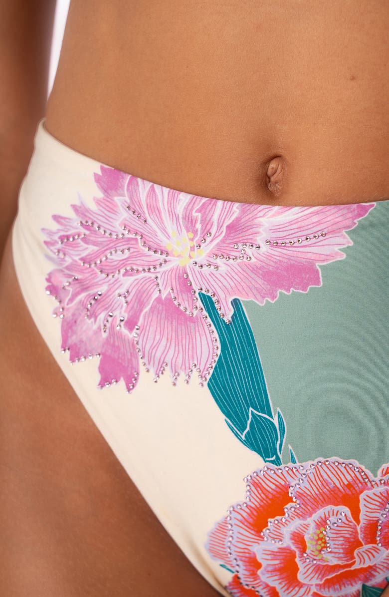 Maaji Eden Delphi Reversible High Waist Bikini Bottoms, Alternate, color,