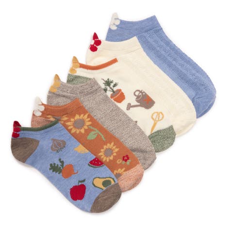 Women's Low Cut Socks with 3D Tab, 6 Pair Pack