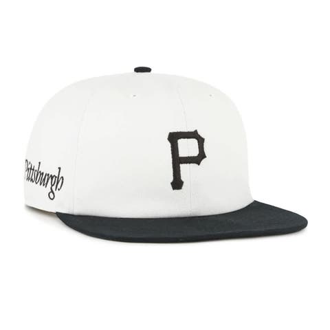 Men's '47 White/Black Pittsburgh Pirates Foundation Captain Snapback Hat