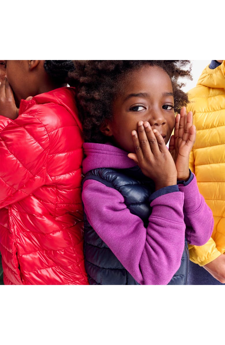 Primary Kids Lightweight Puffer Vest, Alternate, color, Navy