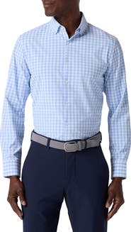 Mizzen+Main Men's Leeward Trim Fit GinghamButton-Up Shirt