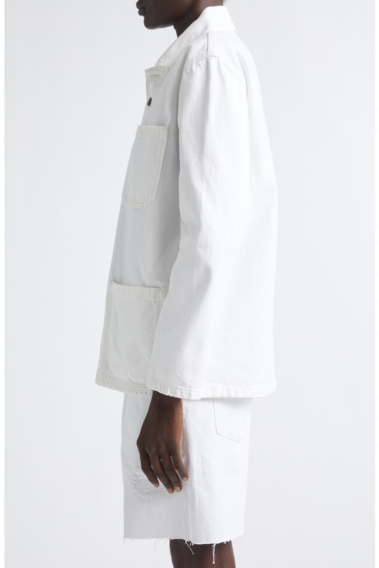 Jacques Cotton Denim Worker Jacket, Alternate, color, TALC