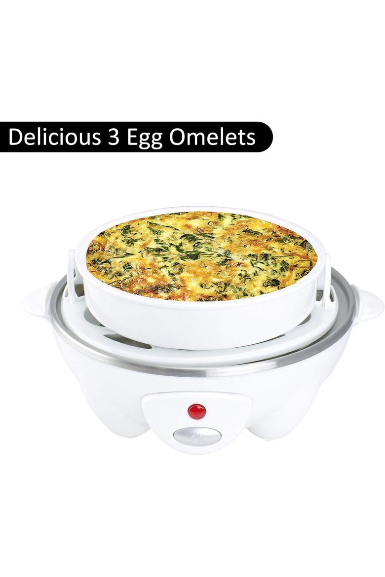 7 Egg Cooker/Steamer, Alternate, color, White