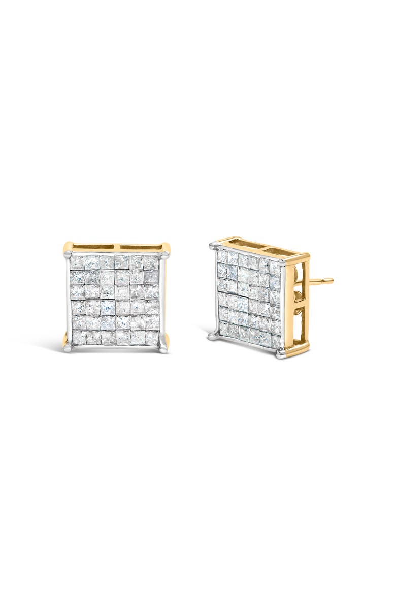 10K Yellow Gold 2 ct TDW Diamond Stud Earrings, Alternate, color, Yellow