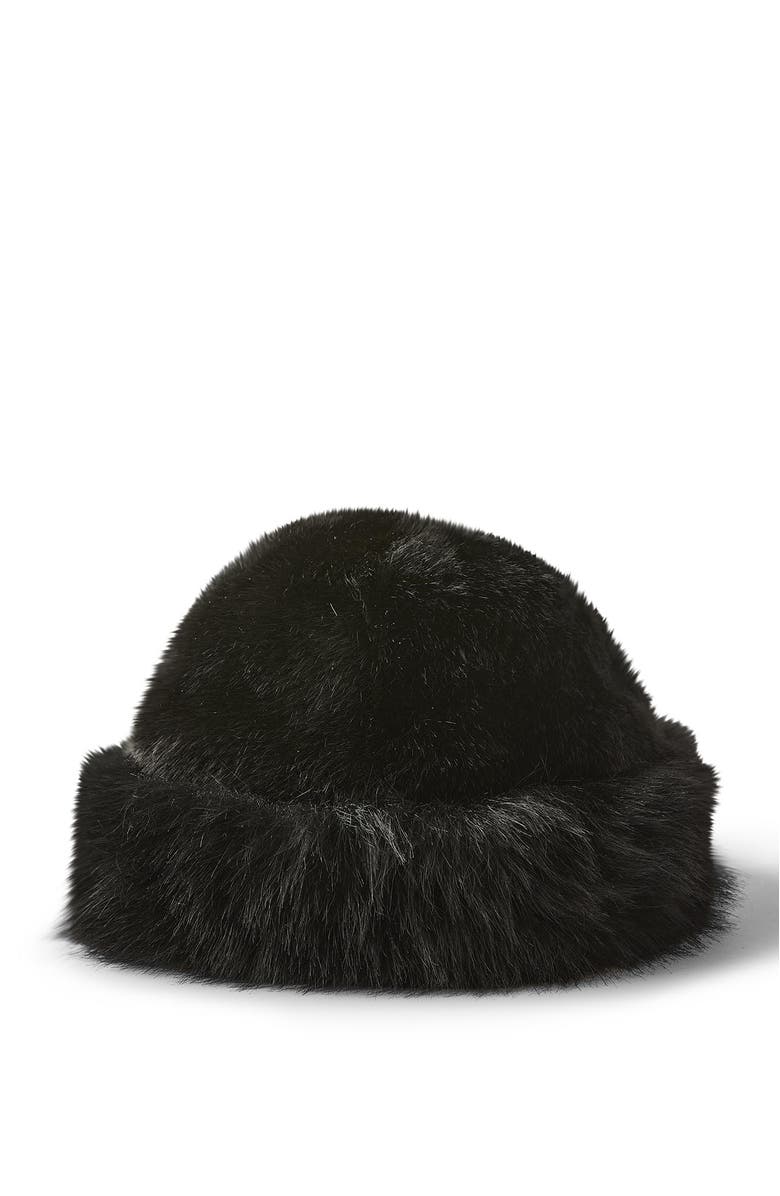 Cotton On Faux Fur Beanie, Main, color,