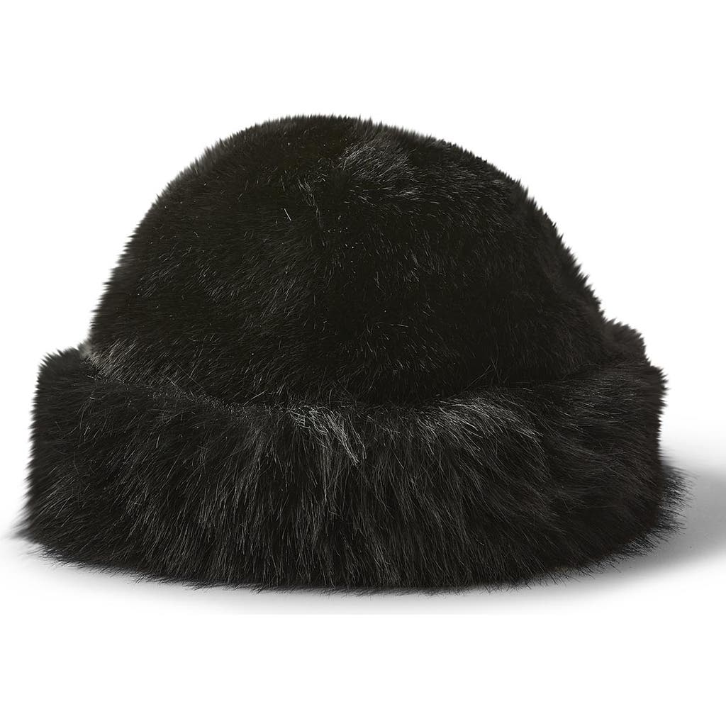 Cotton On Faux Fur Beanie In Black