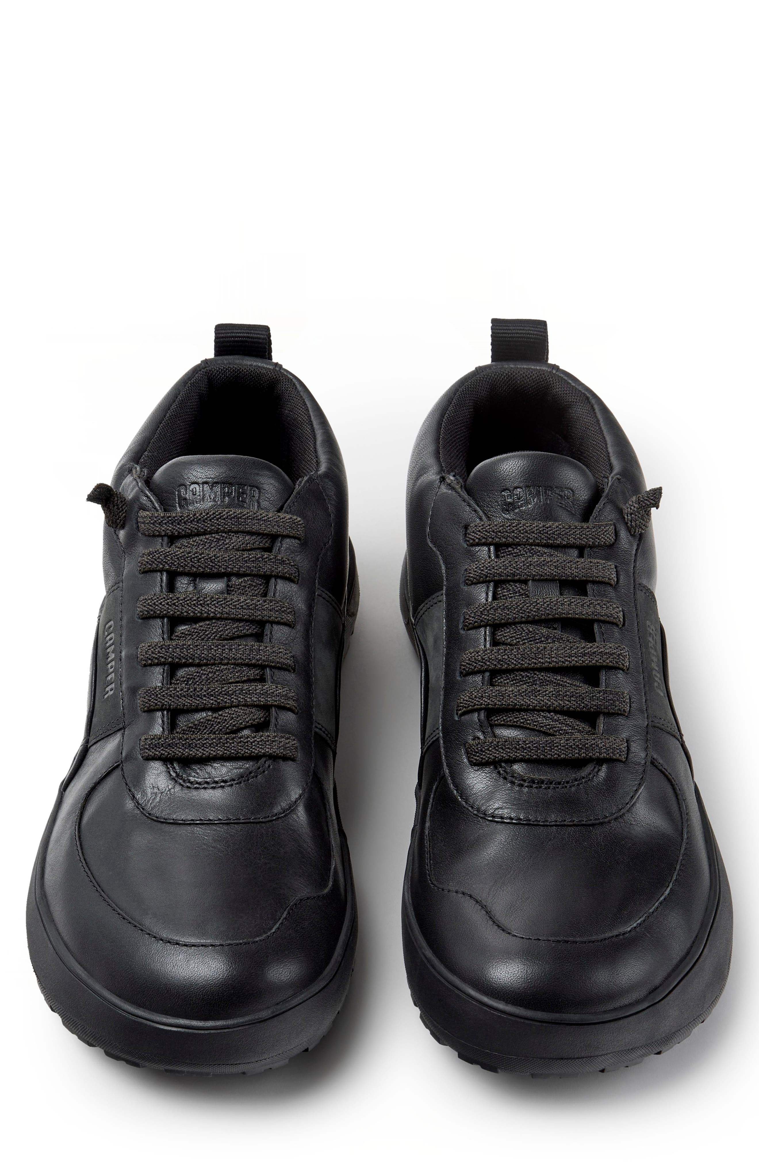 Peu Serra Gore-Tex Leather Sneaker, Alternate, color, BLACK