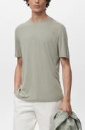 MANGO Slim Fit Linen Blend T-Shirt