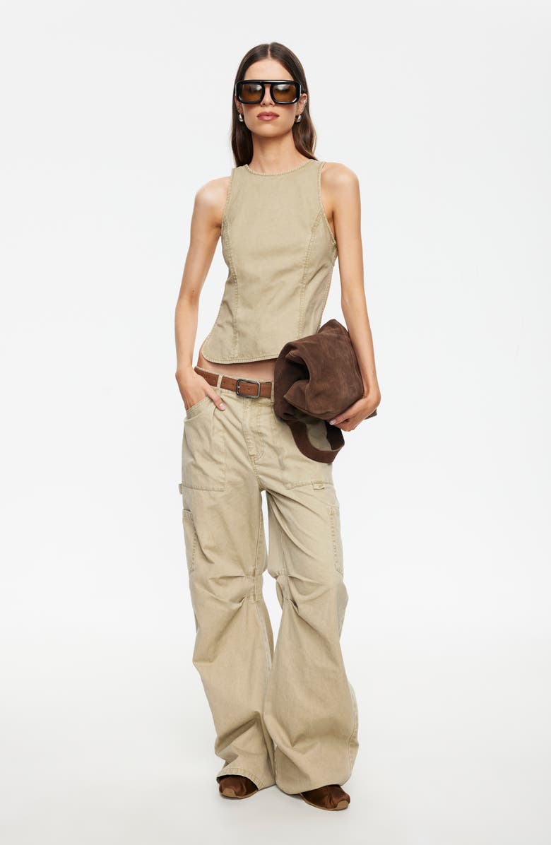 LIONESS Harmony Open Back Tank, Alternate, color, Tan