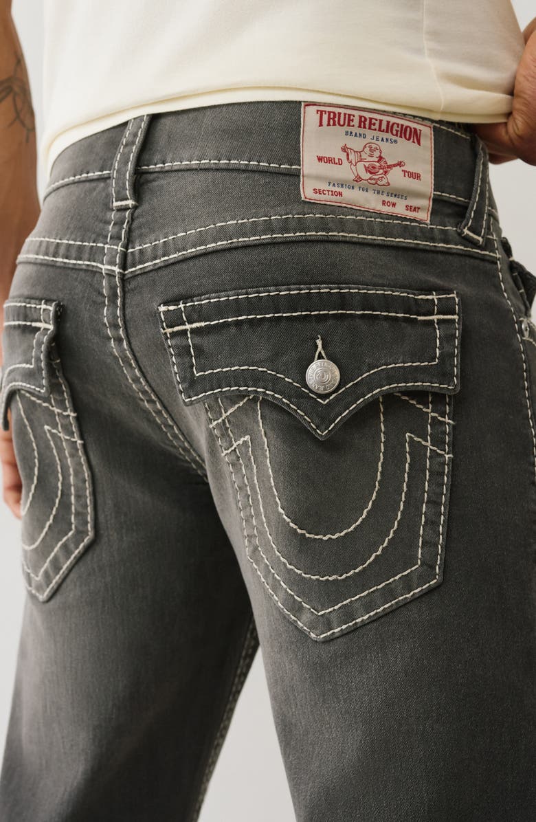True Religion Ricky Snap-Flap Pocket Straight Leg Jeans, Alternate, color, Grey Smores