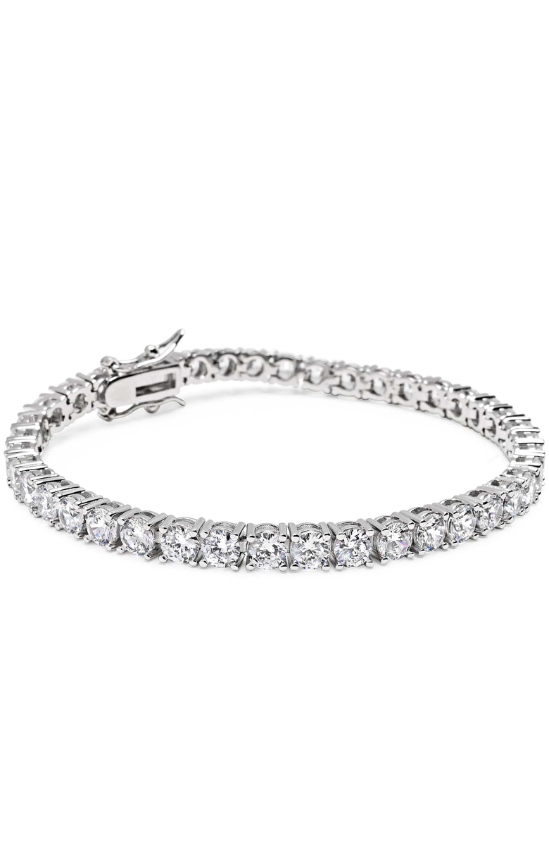 Nialaya Tennis Bracelet, Main, color, Silver