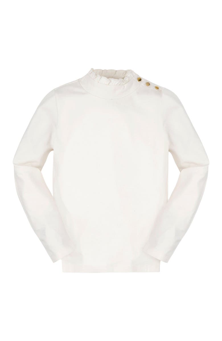 Hope & Henry Baby Girls' Organic Mock Neck Sweater, Infant, Main, color, Ivory Mock Neck