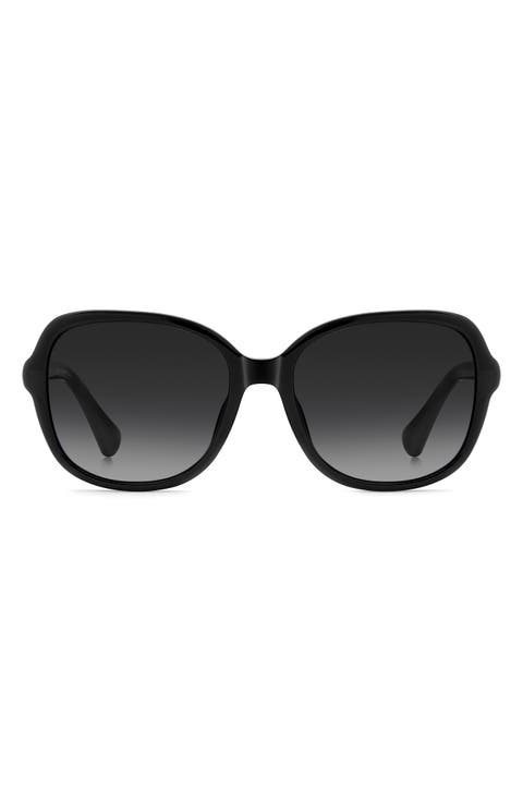 eliza 57mm gradient round sunglasses