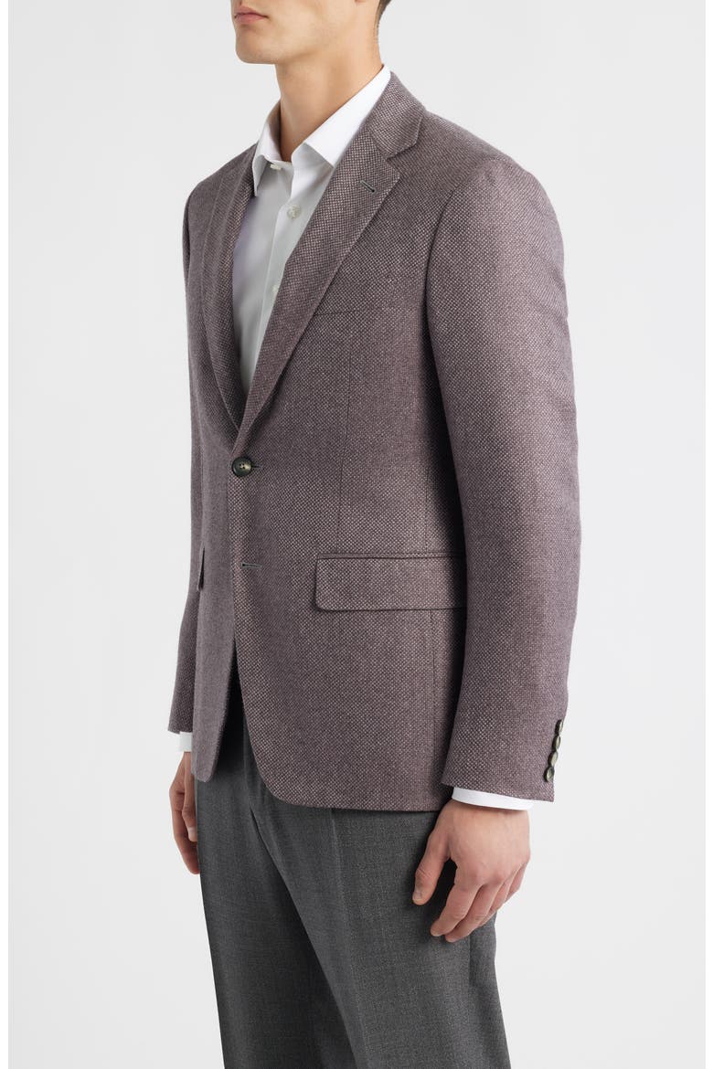Kei Trim Fit Birdseye Cashmere & Silk Sport Coat, Alternate, color, PINK