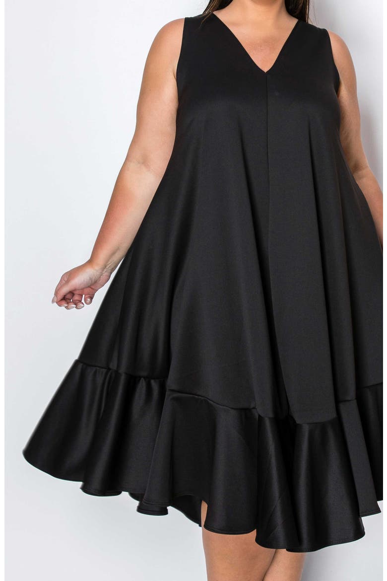 Simone Pocket Stretch Sleeveless A-Line Dress, Alternate, color, BLACK
