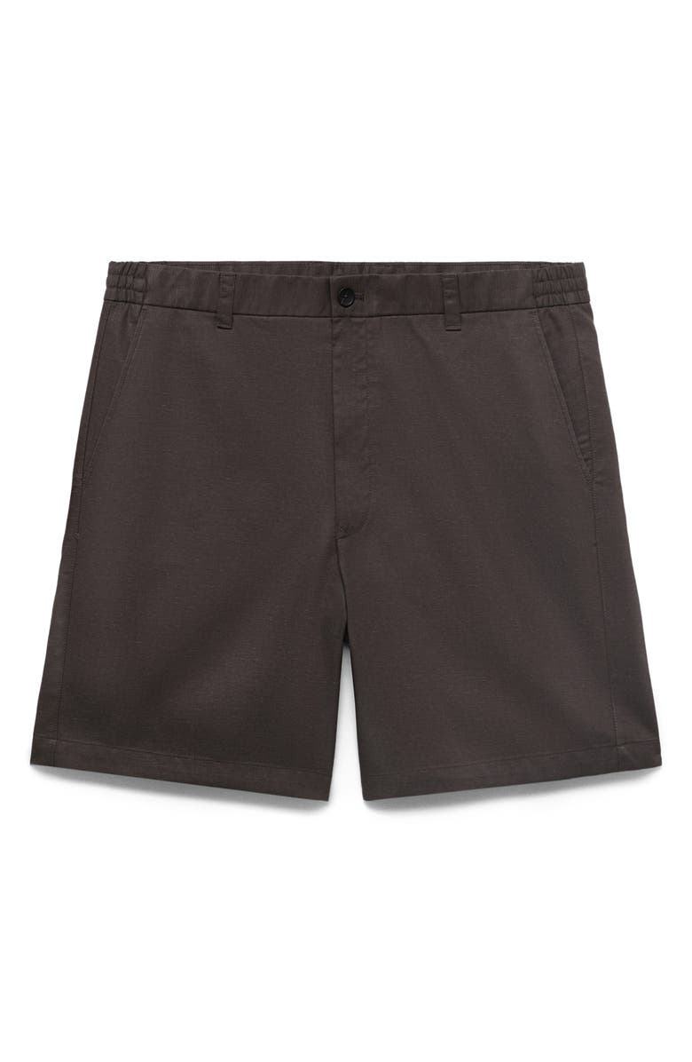 MANGO Fluid Slim Fit Bermuda Shorts, Alternate, color, Chocolate