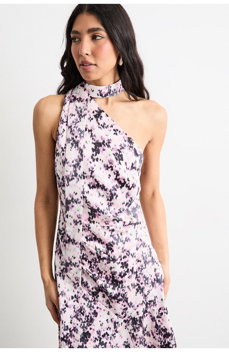 Warehouse Scarf Tie Asymmetric Maxi Dress, Alternate, color, Multi