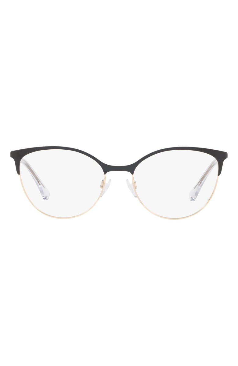 Emporio Armani 54mm Cat Eye Optical Glasses, Main, color, Black Gold