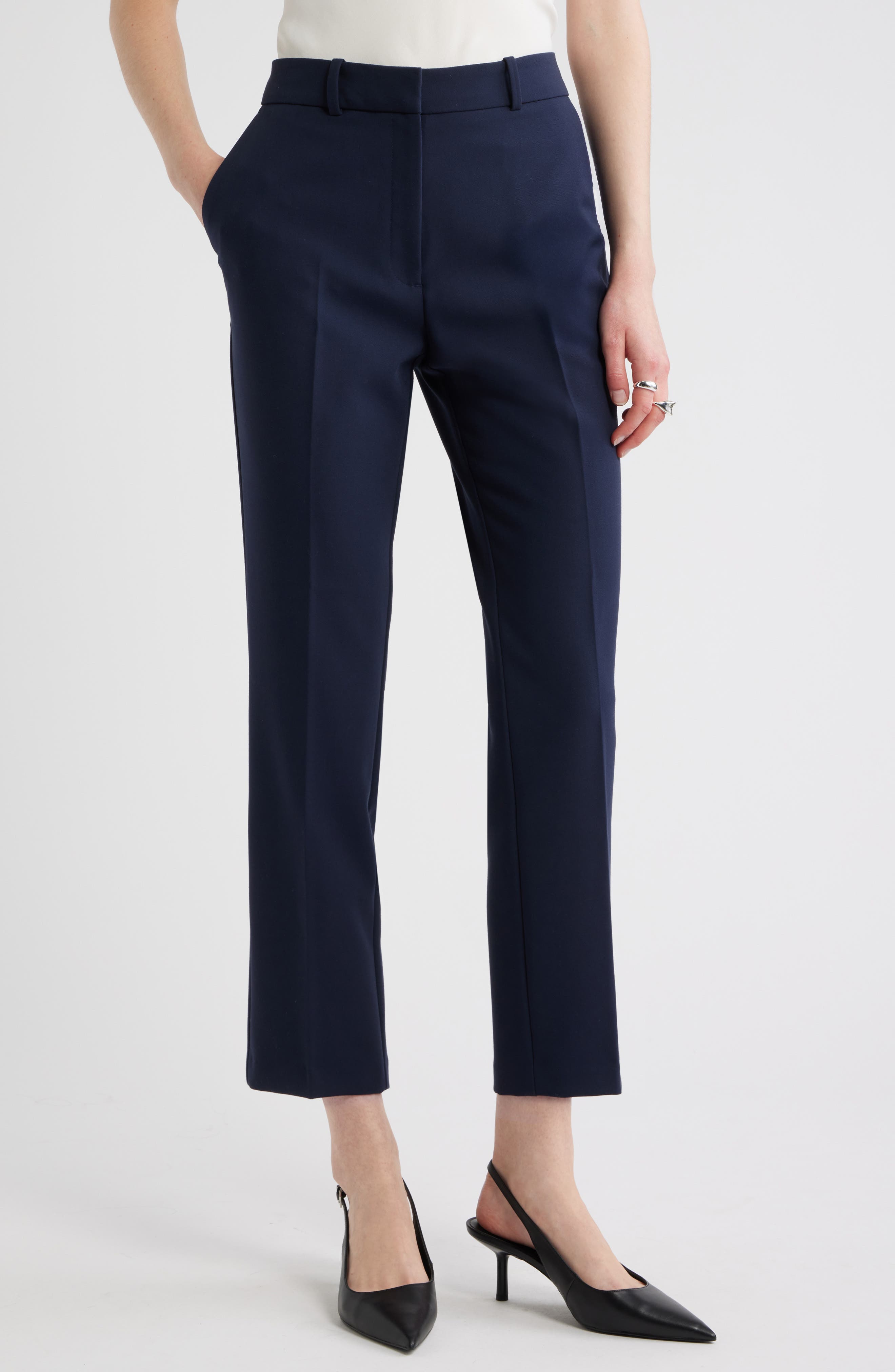 Nordstrom The Lena Slim Cropped Trousers