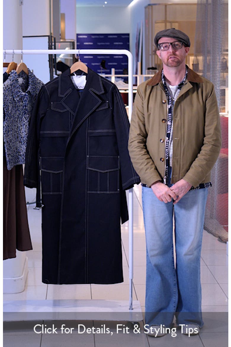 Elsa Topstitch Detail Organic Cotton Trench Coat video