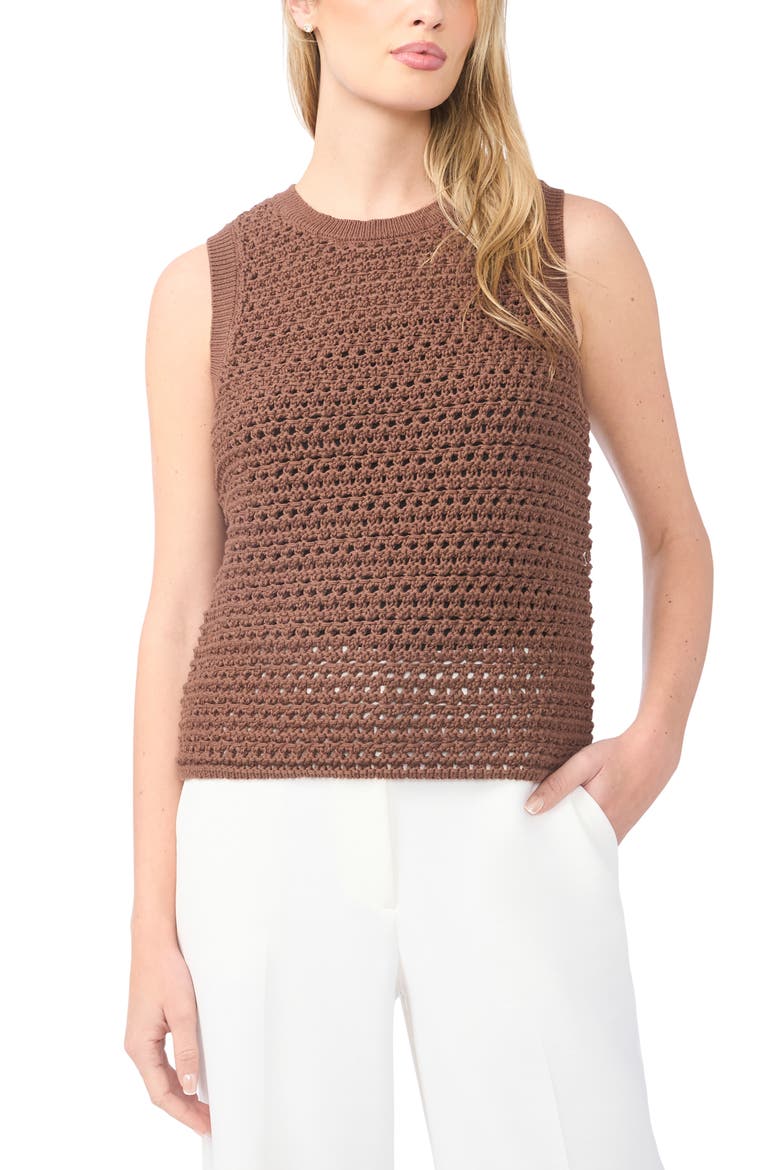 Open Stitch Sweater Tank, Main, color, CARAFE