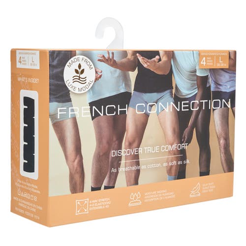 French Connection Mens 4-pack Modal Boxer Brief In Multi