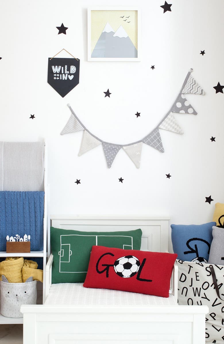 RIAN TRICOT Gol Soccer Rectangular Throw Pillow, Alternate, color, Dark Red