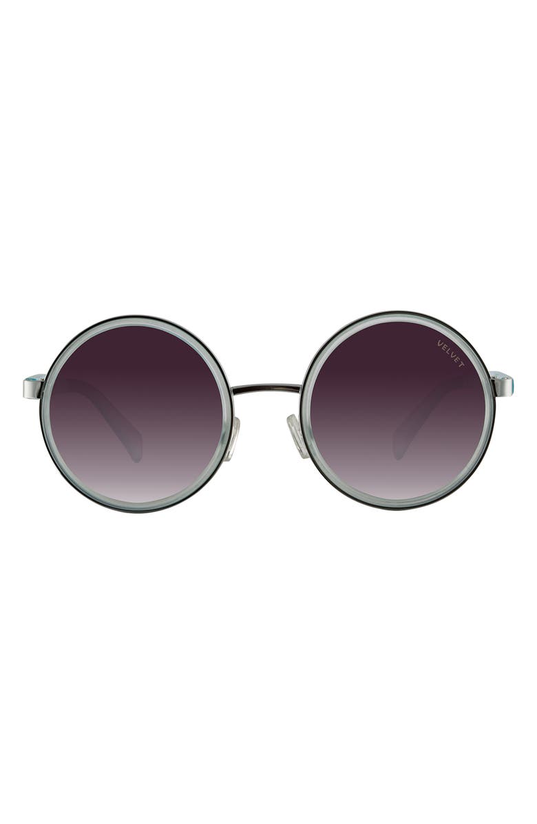 Velvet Eyewear Essie 52mm Gradient Round Sunglasses, Main, color,