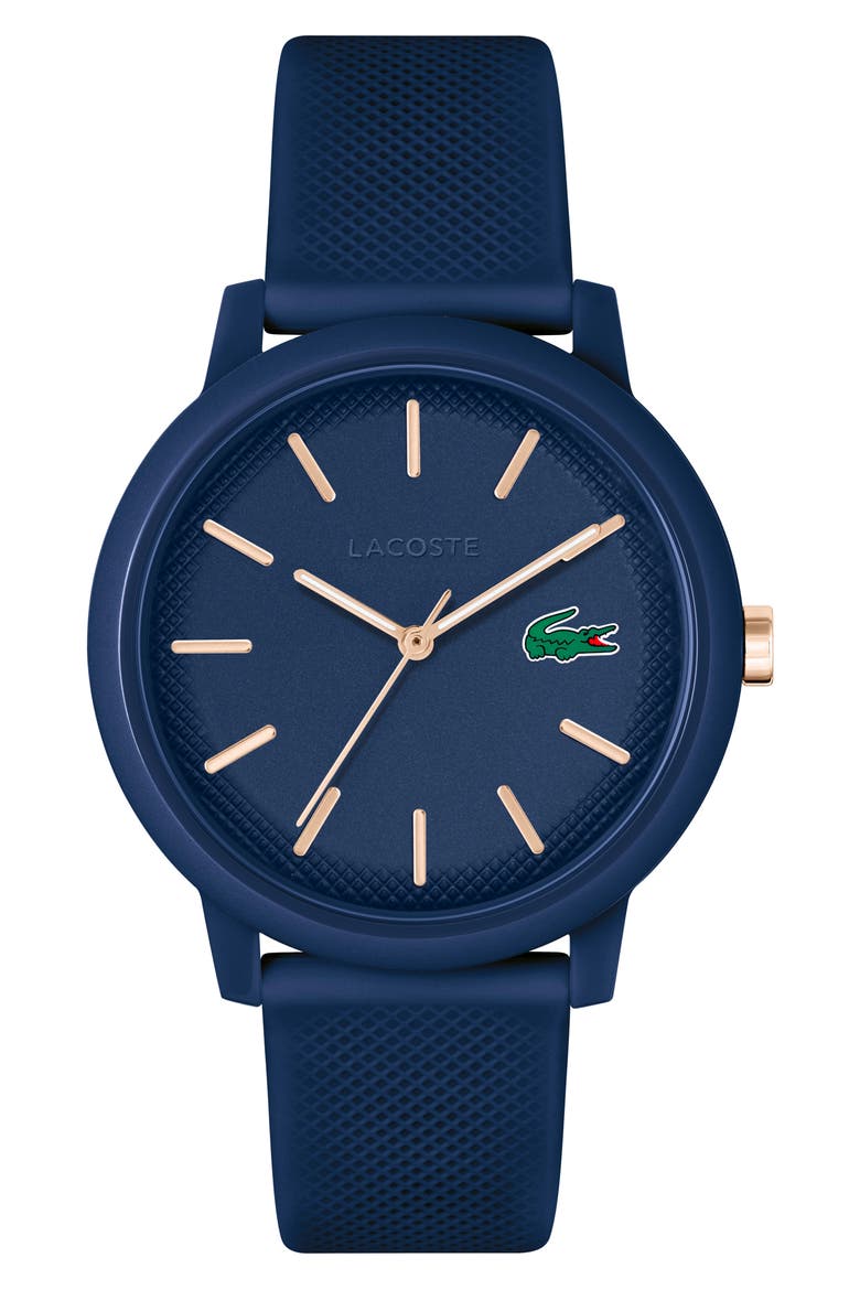 12.12 Silicone Strap Watch, 42mm, Main, color, BLUE