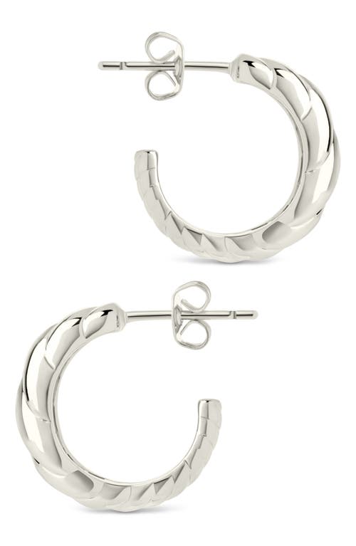 Sterling Forever Statement Croissant Hoop Earrings