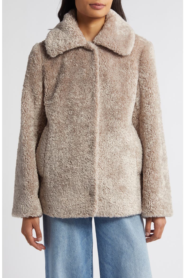 Butter Teddy Jacket, Main, color, TAUPE
