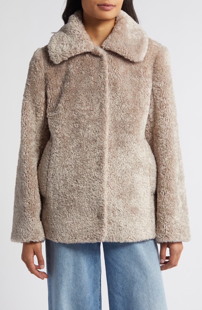 Sam Edelman Butter Teddy Jacket, Main, color, Taupe