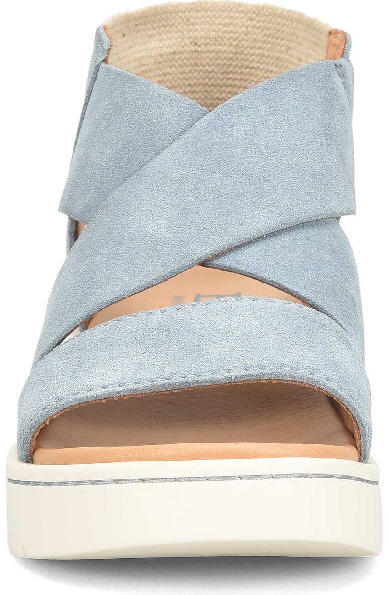 Børn Kirby Wedge Sandal, Alternate, color, Light Blue Suede