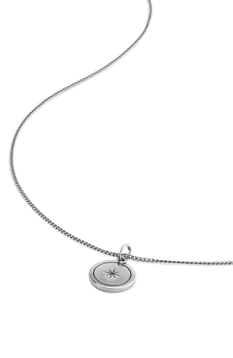 Vincero North Star Pendant Necklace, Alternate, color, Silver