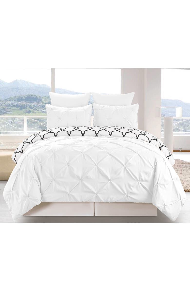 Duck River Textile Full/Queen Esy Reversible Duvet Set - White, Alternate, color, 