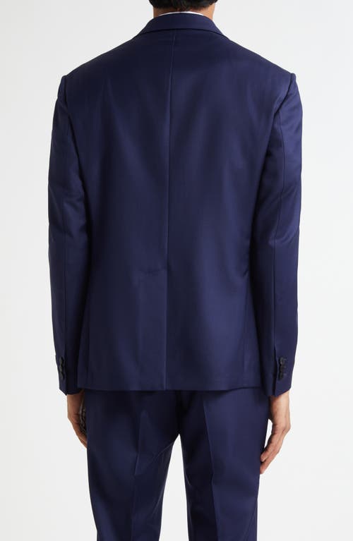 Versace Medusa Biggie Wool Plain Weave Sport Coat In Blue