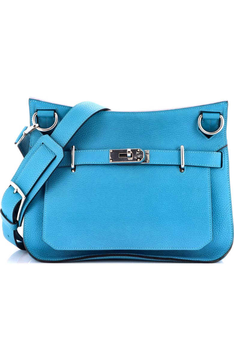 Pre-Owned Hermes Jypsiere Bag Clemence 31, Main, color, Turquoise