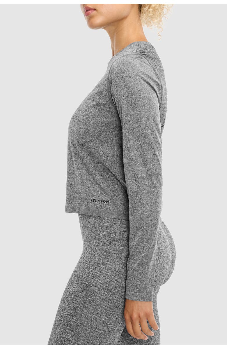 Peloton Seamless Melange Long Sleeve, Alternate, color, Black