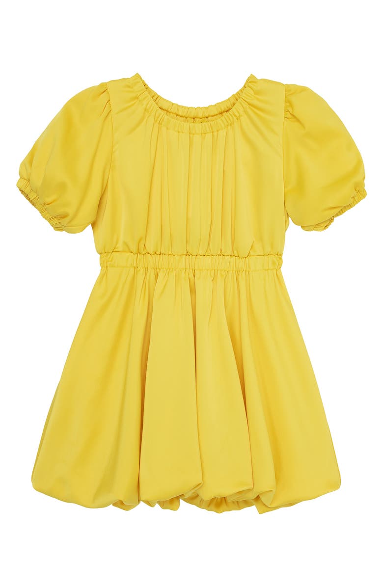 Habitual Kids Kids' Puff Sleeve Crushed Satin Dress, Main, color, 