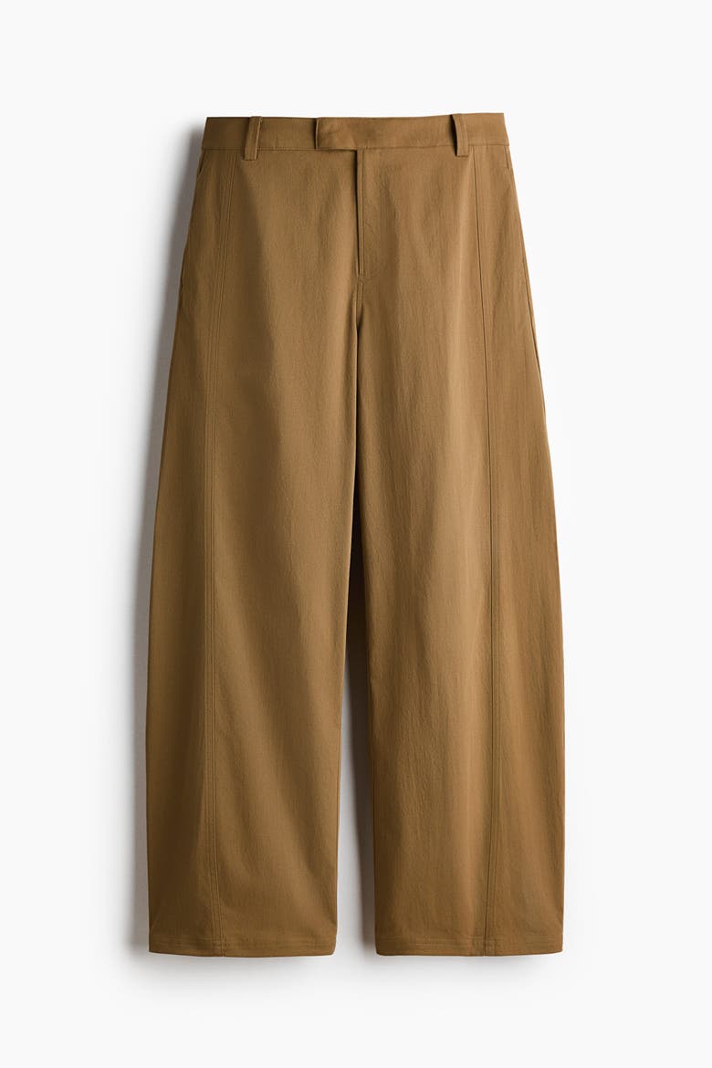 Barrel-leg Pants, Alternate, color, Dark beige