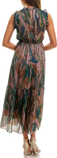 Chiffon Tiered Midi Dress
