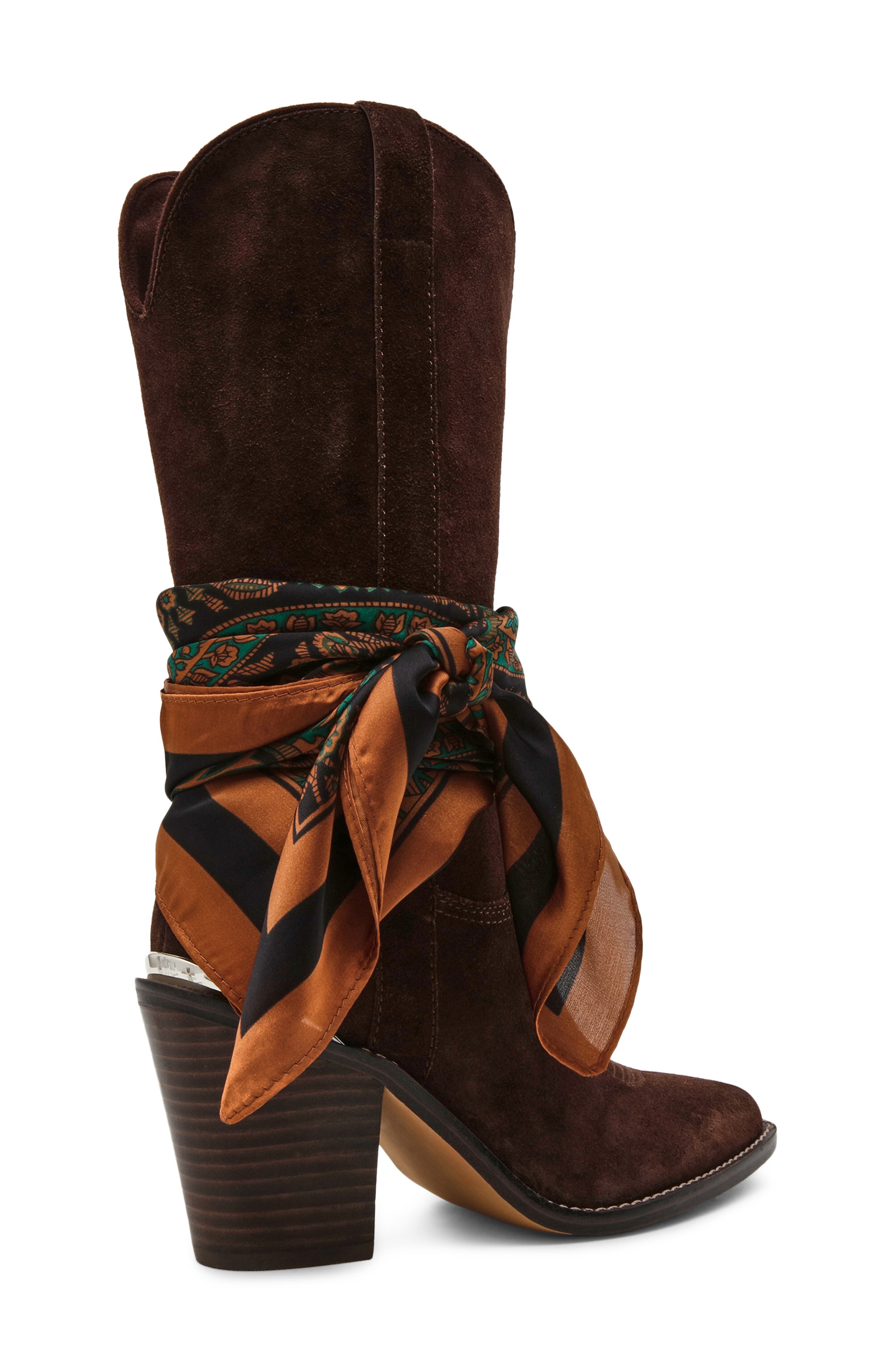 Steve Madden Sally Scarf Boot, Alternate, color, Brown Suede