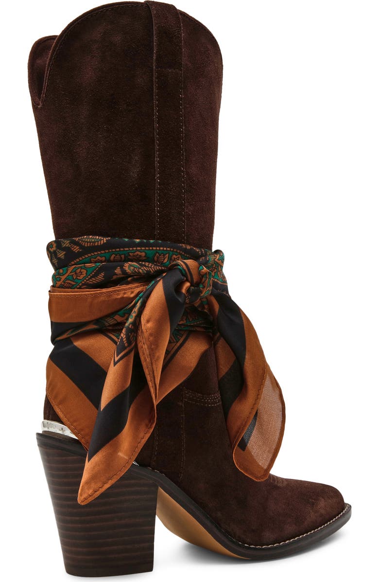 Steve Madden Sally Scarf Boot, Alternate, color, Brown Suede